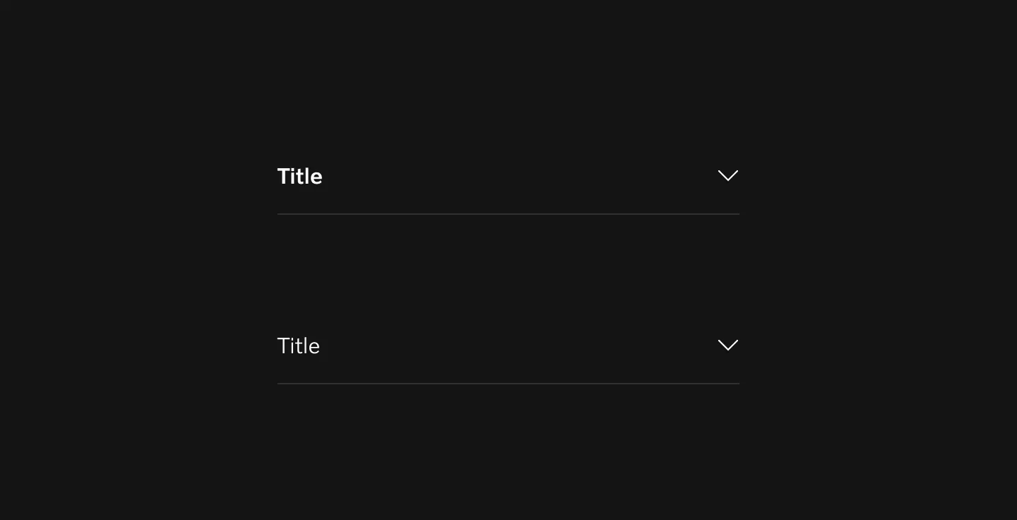 Showing accordions in dark mode