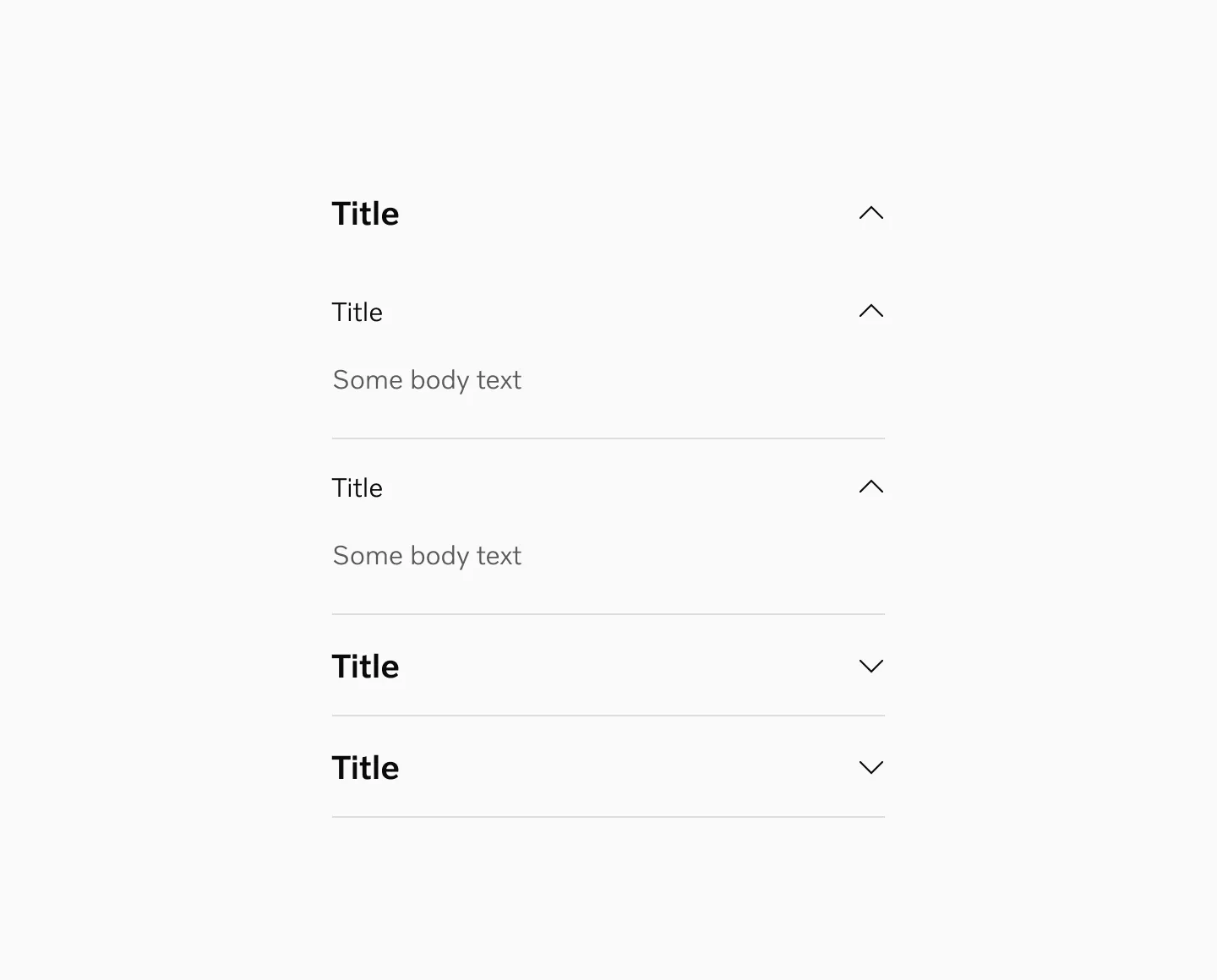 Example: Accordions used as a nested option