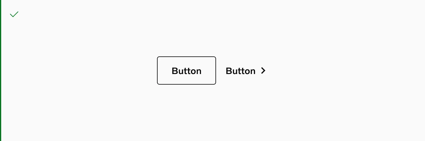 Its ok to use button outline and button text side by side