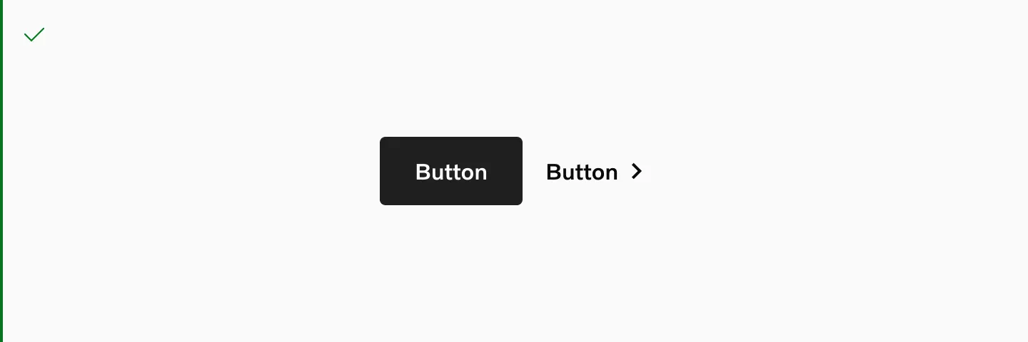 Its ok to use button filled and button text side by side