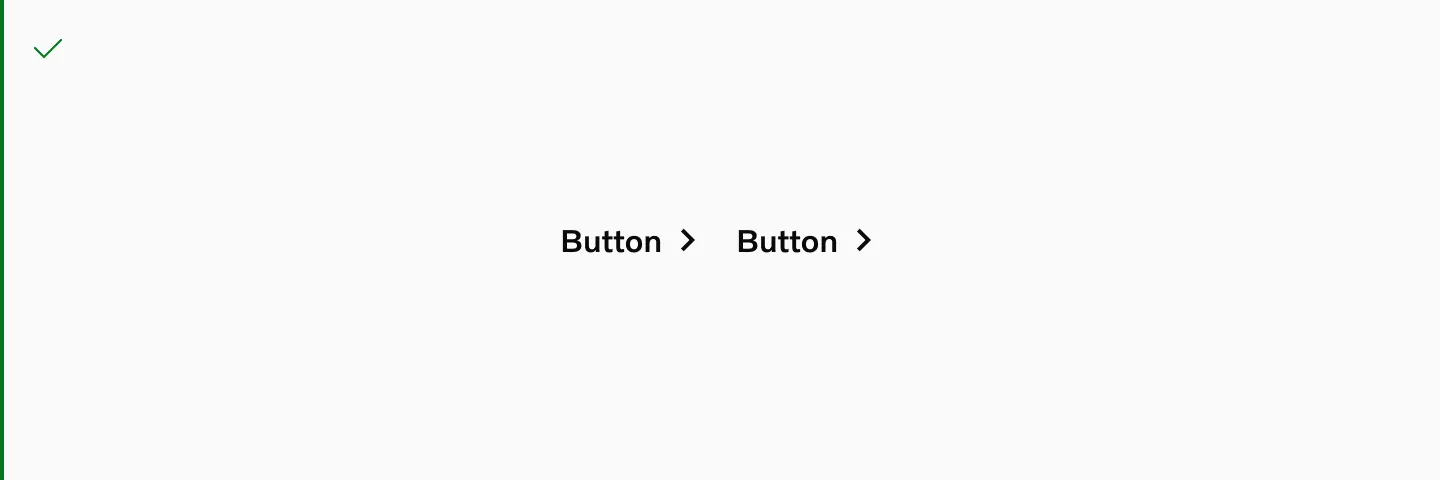 Its ok to use two button text side by side