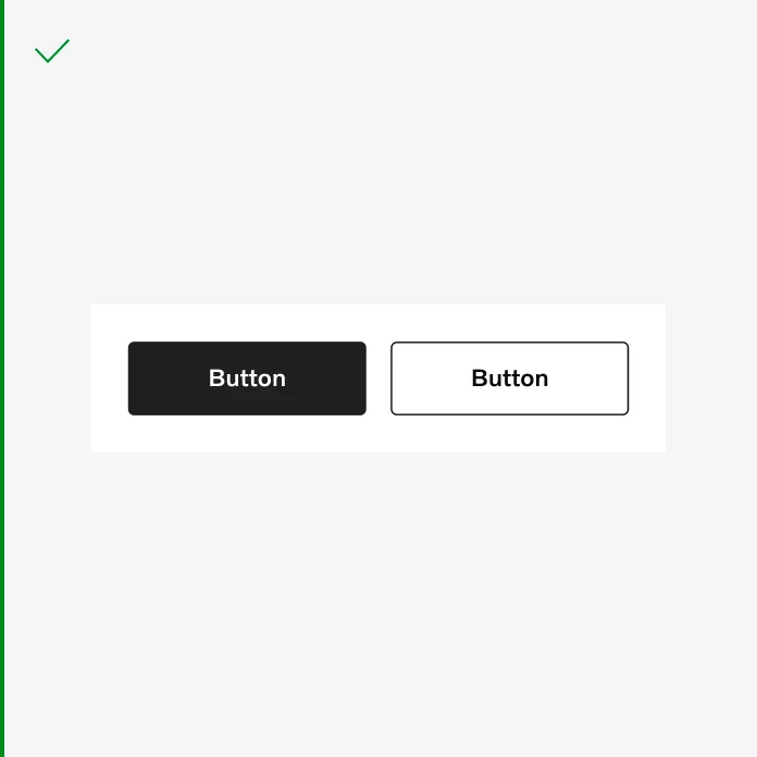 A button group that spans the full width of the small viewport