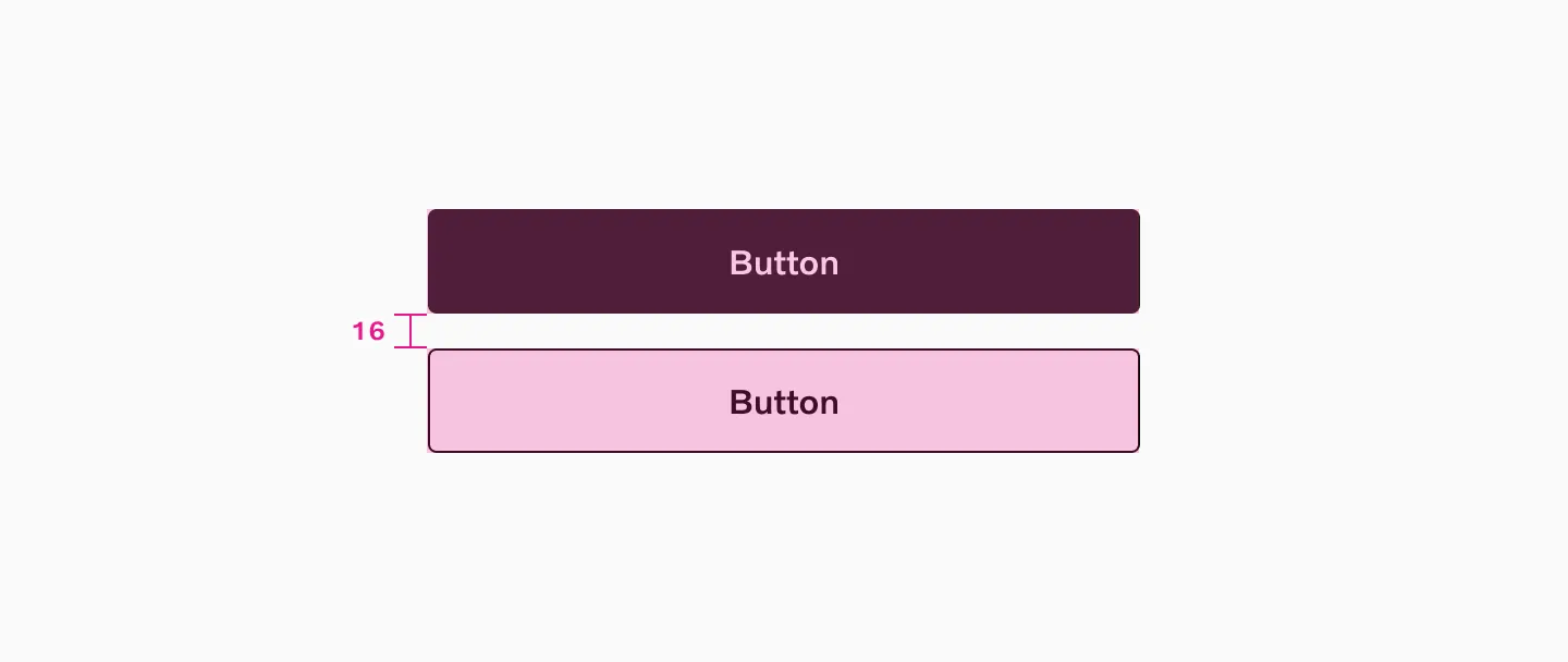 Vertical spacing between buttons