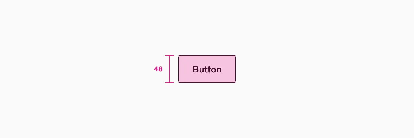 Button outlined large using 48px target size