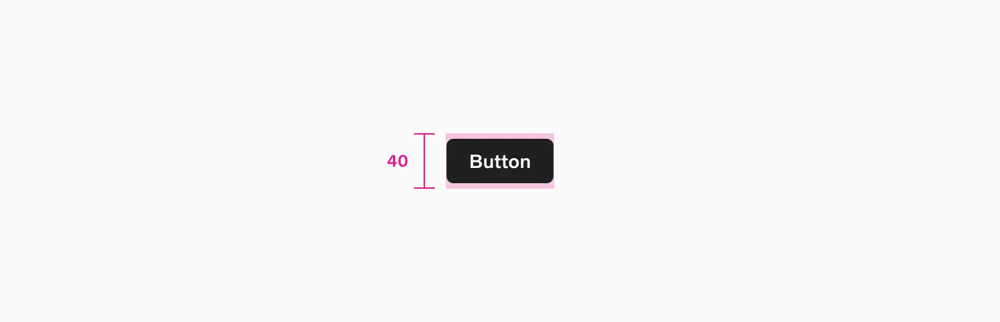 Button filled small using 40px target size