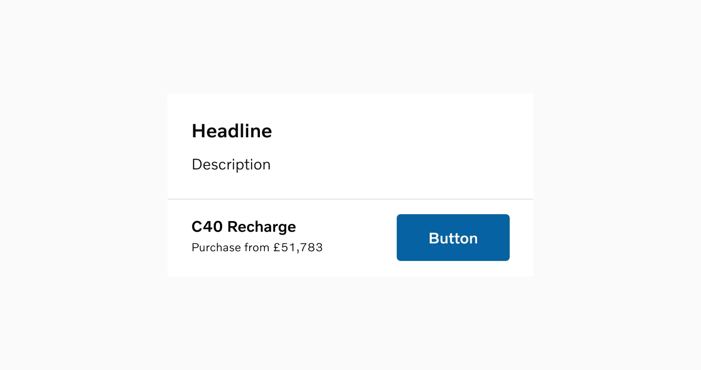Sticky group - text and button