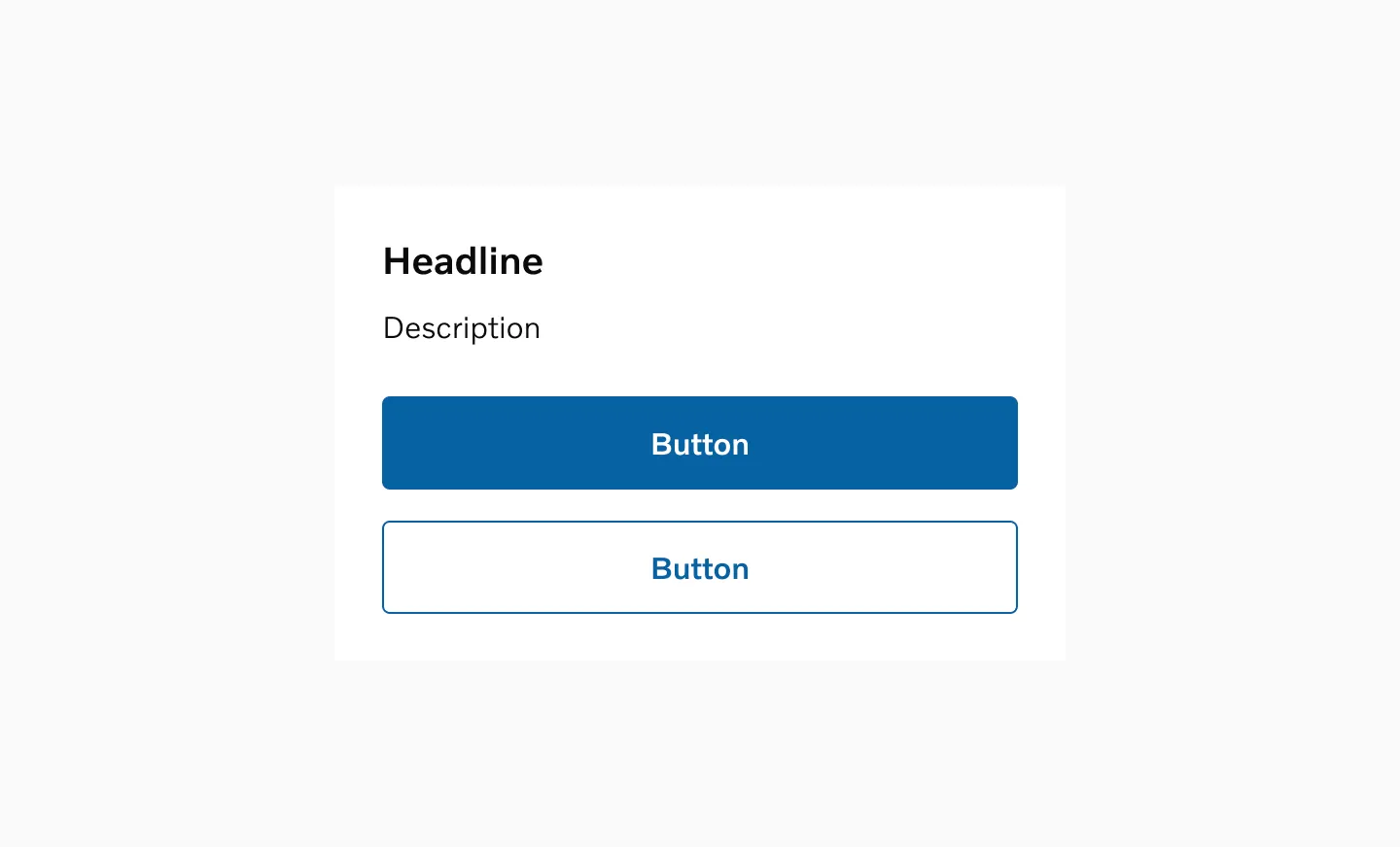 Two buttons stacked full width
