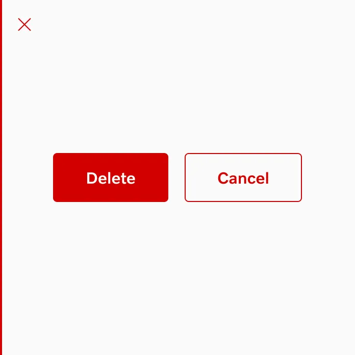 Don't - same color for destructive