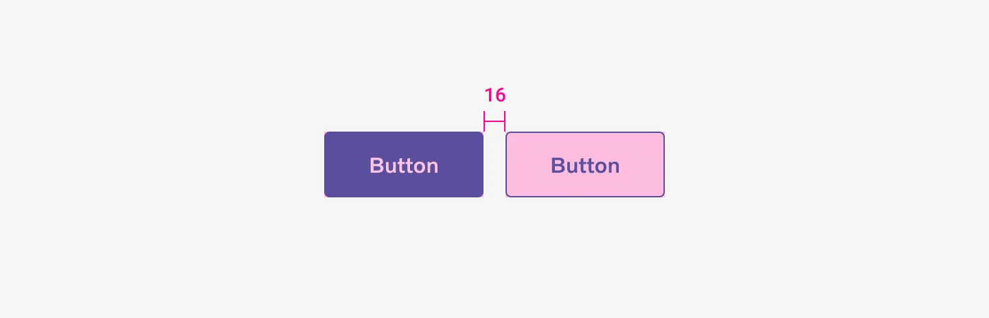 Horizontal spacing - buttons