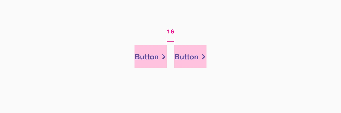 Horizontal spacing - text buttons