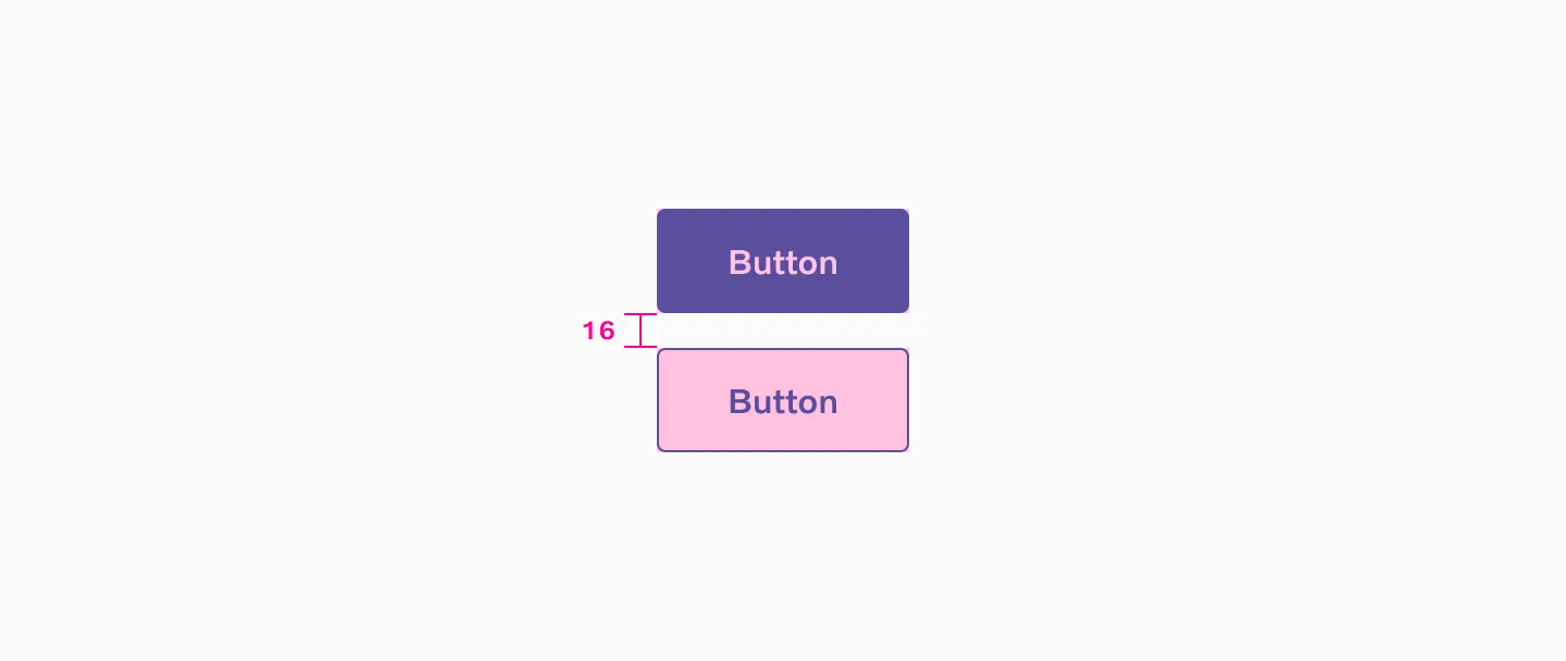 Vertical spacing - two buttons