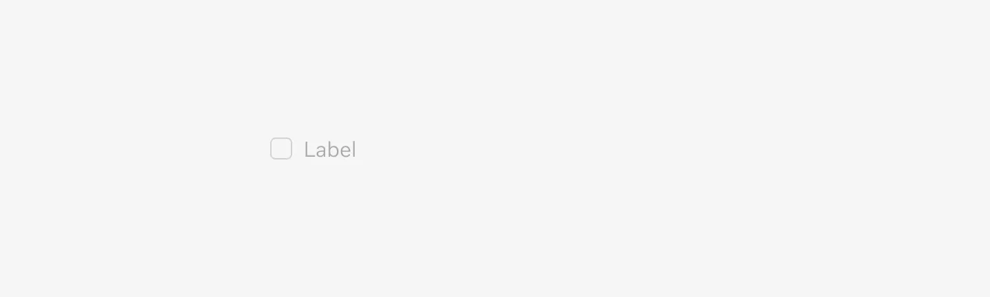 Unselected checkbox in disabled state