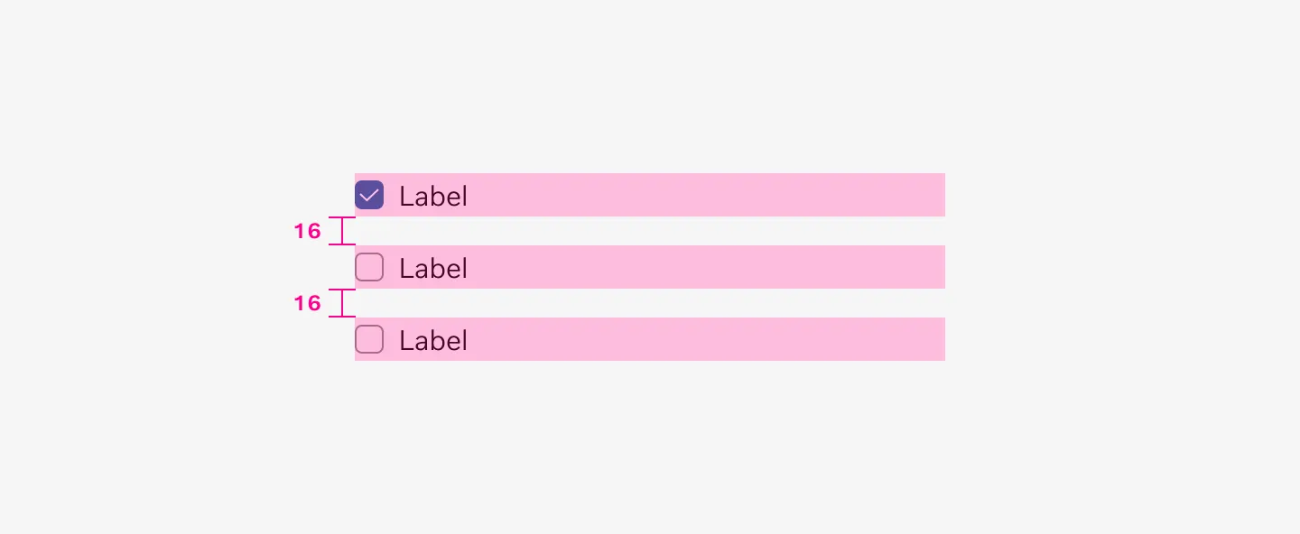 Checkbox vertical spacing