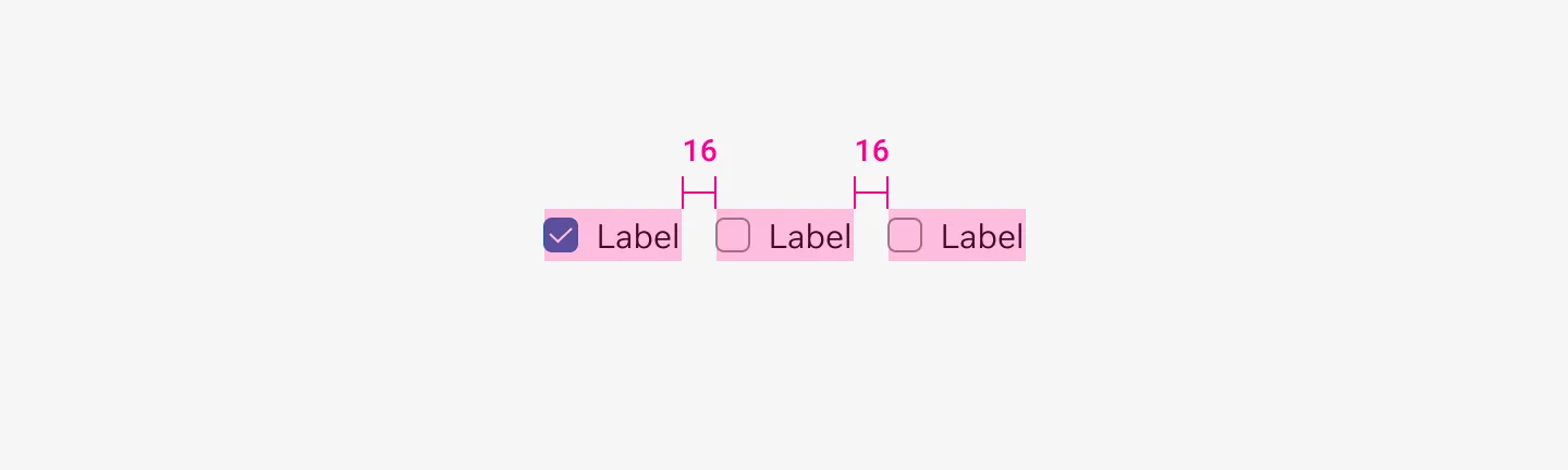 Checkbox horizontal spacing