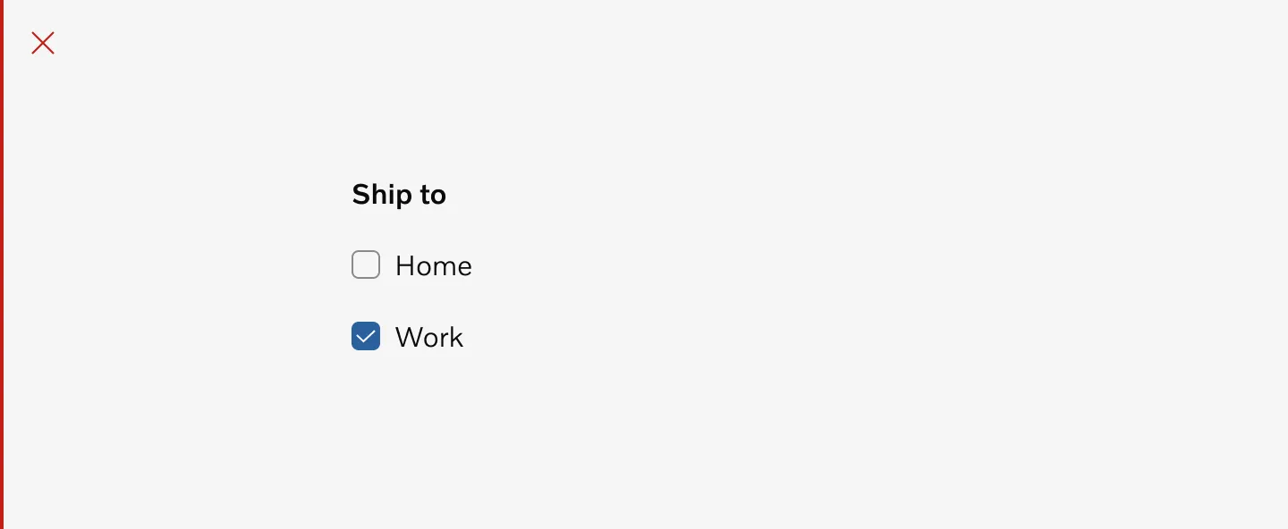 Don't use checkboxes for single selection