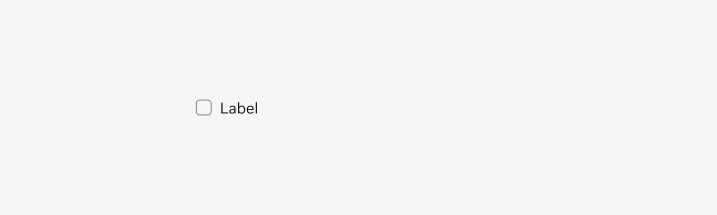 Unselected checkbox in default state