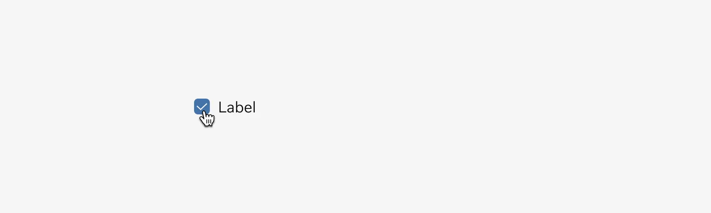 Selected checkbox in hover state