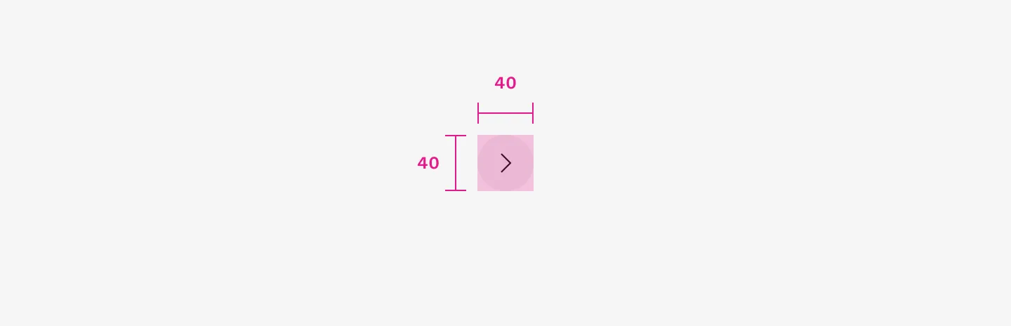 Showing icon button clear with bleed on hover