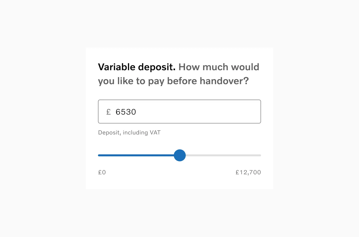 Example of an input field linked to a slider
