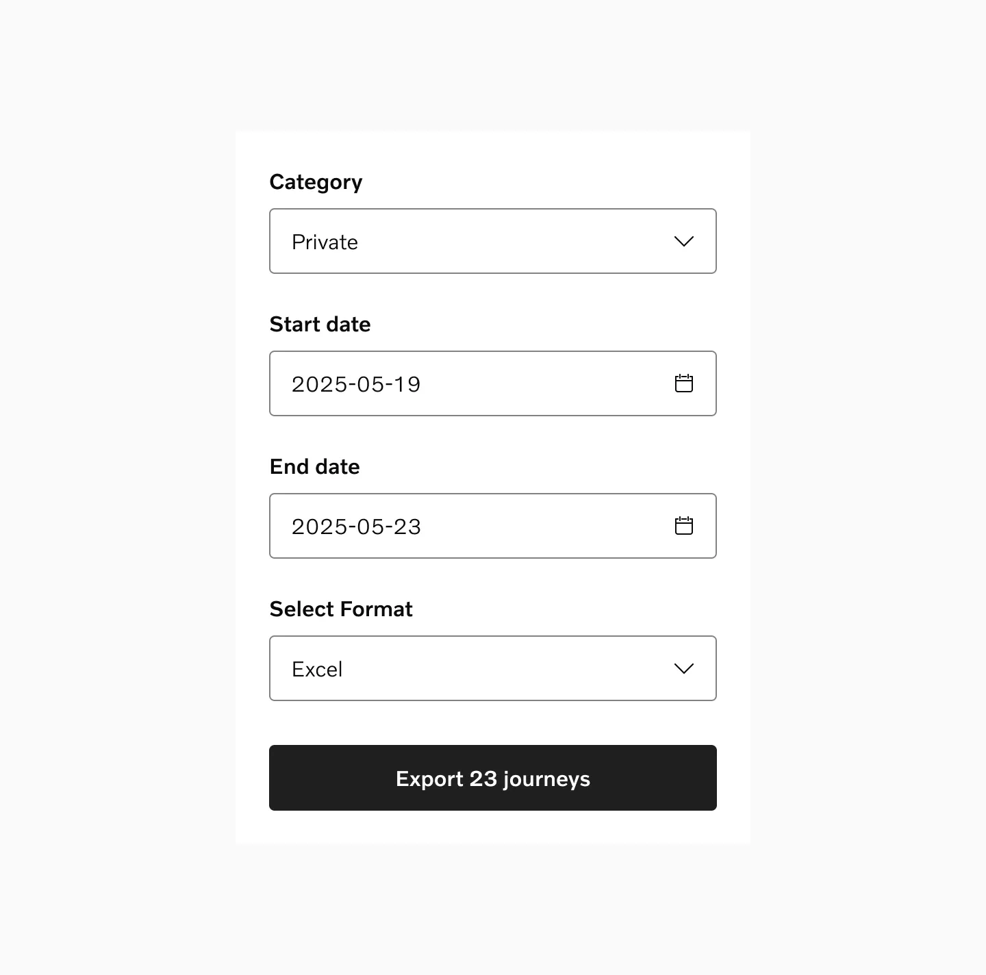 Example of a date input using native date picker