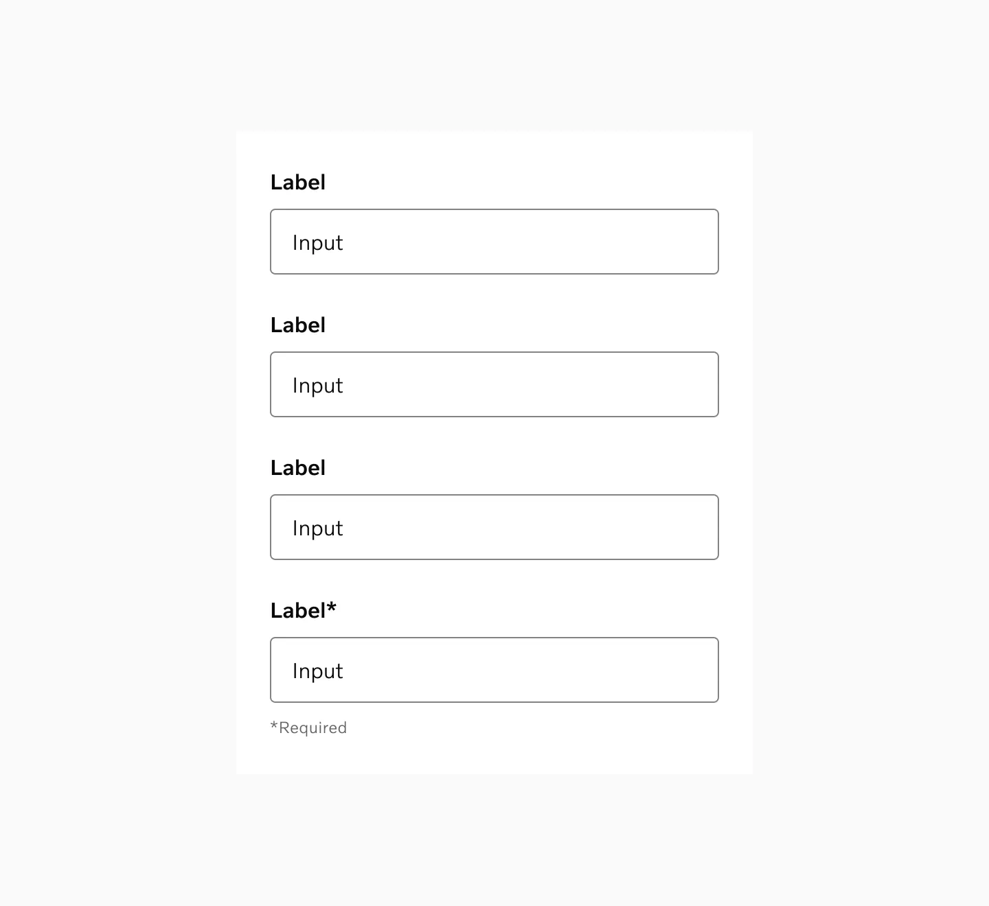 Displaying optional fields and one required field