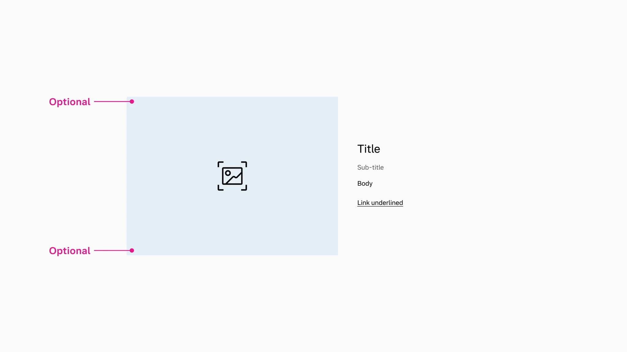 Media banner with optional text elements