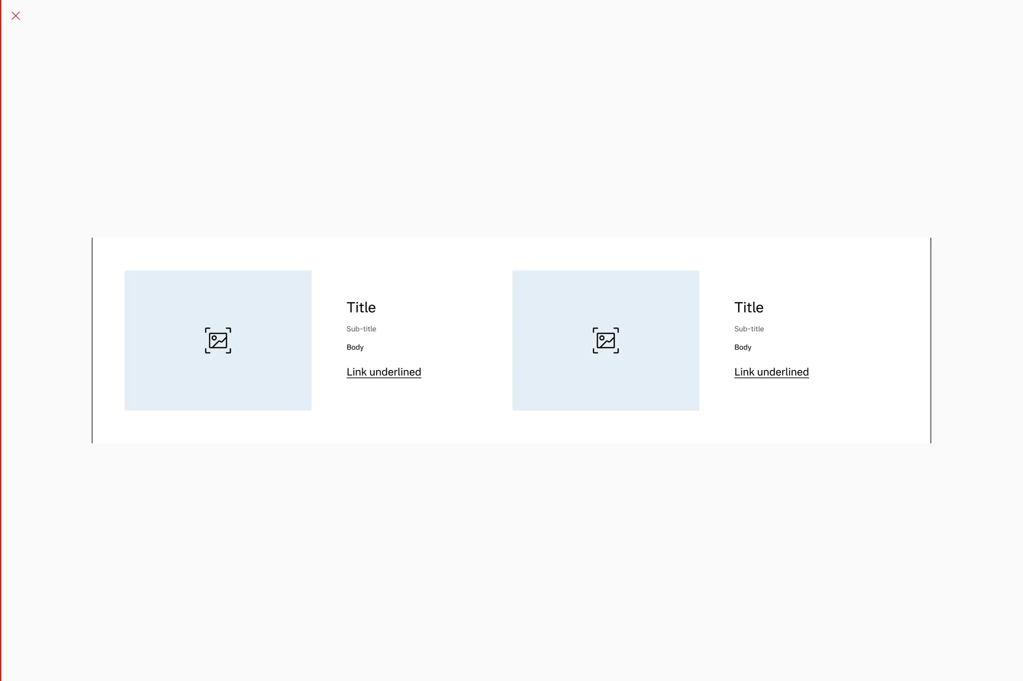 Two horizontal media banners gridded on a page