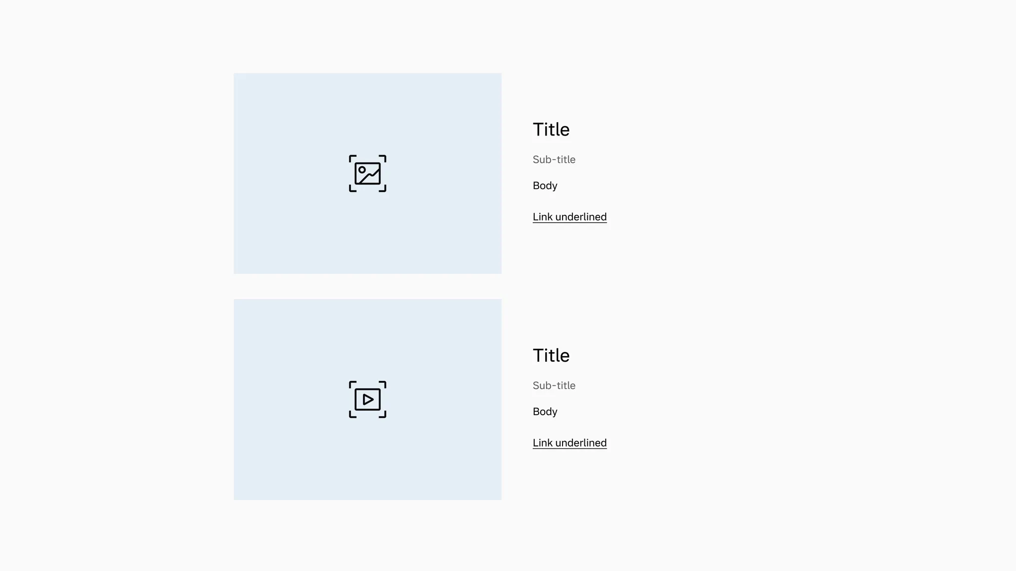 Media banner image and video variants