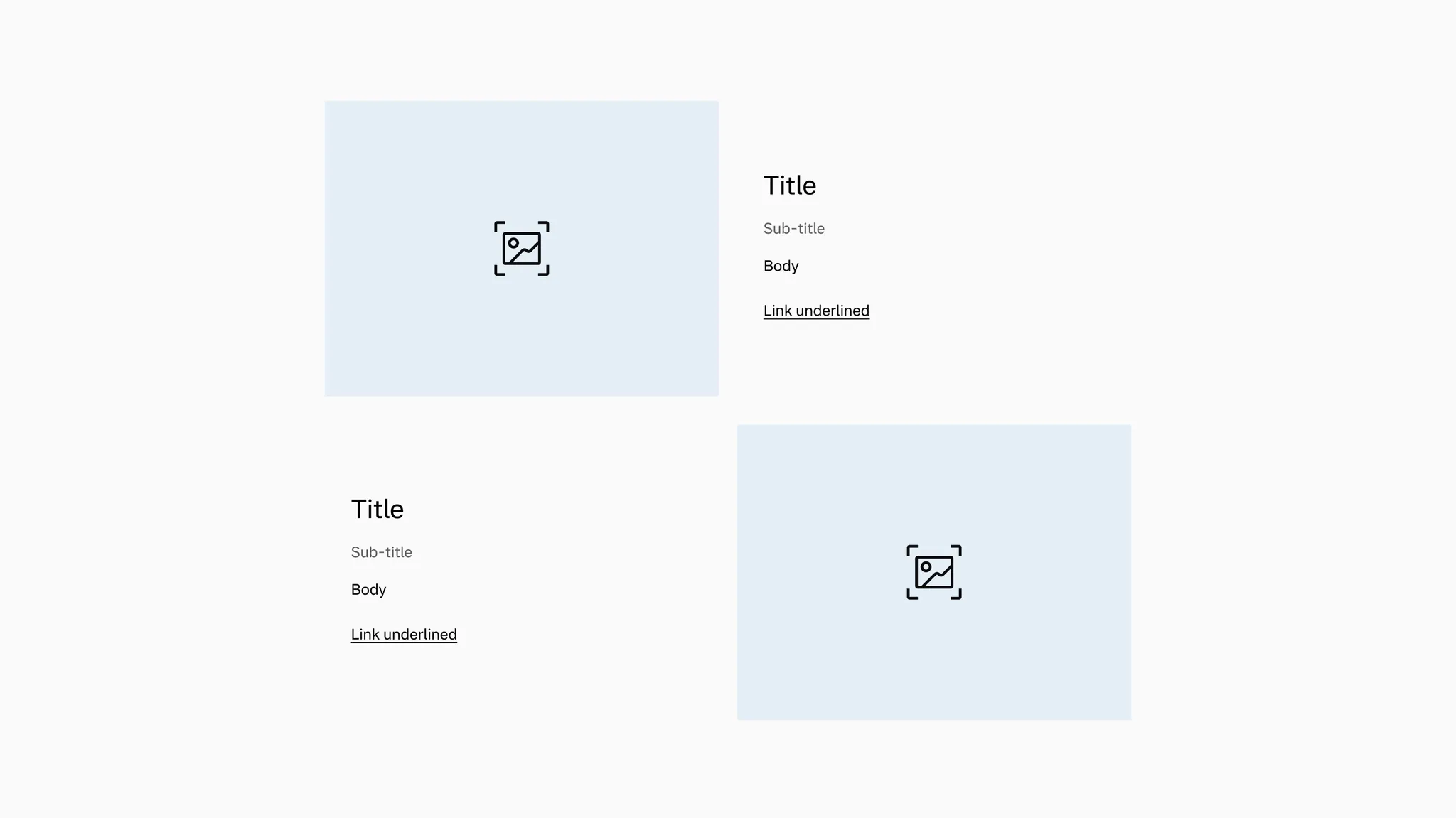 Media banner left and right layout variants