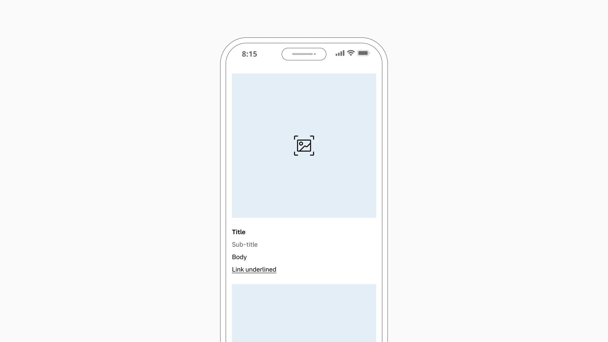 Media card in page margin layout