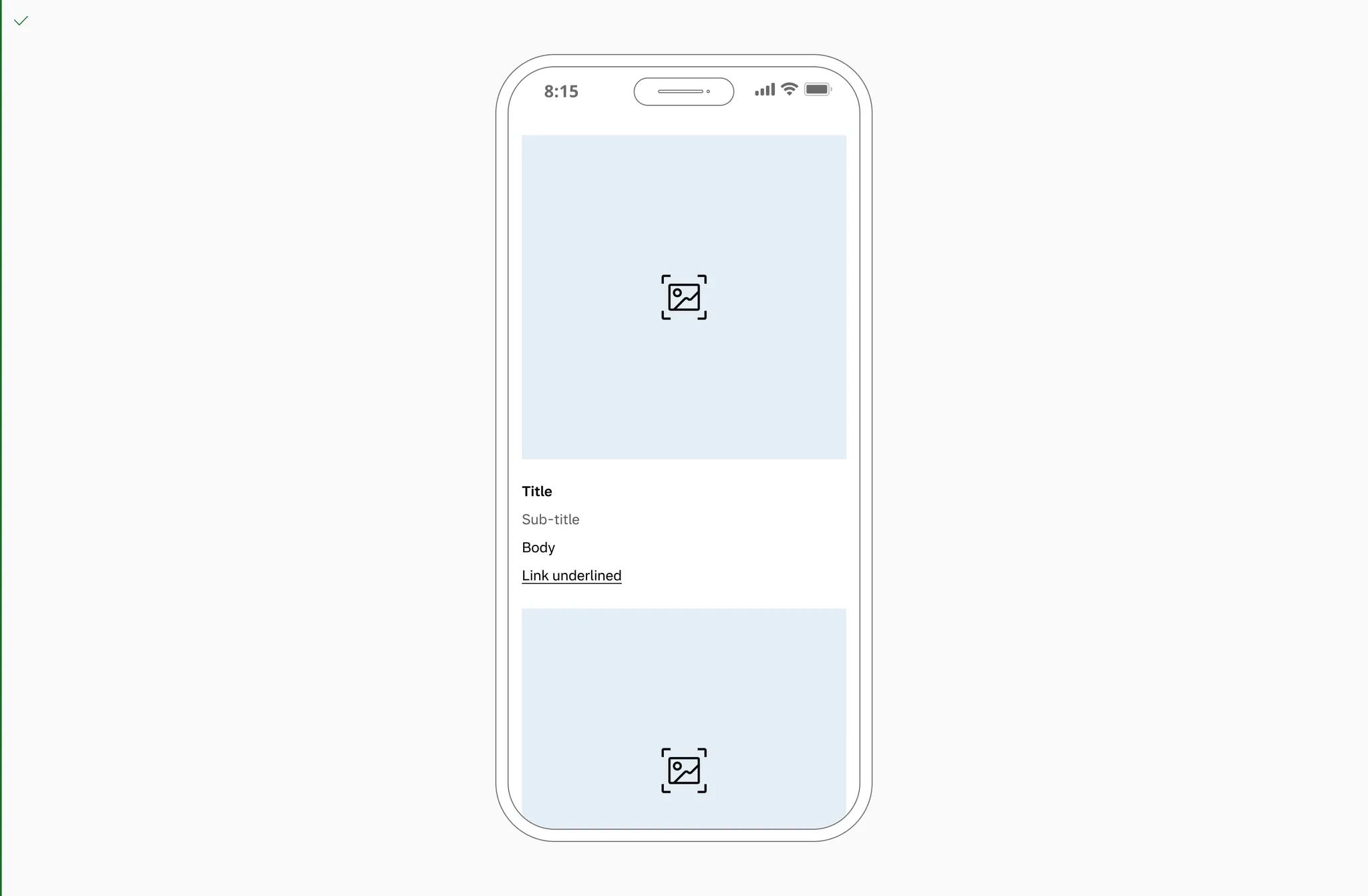 Media card grid with pagemargin