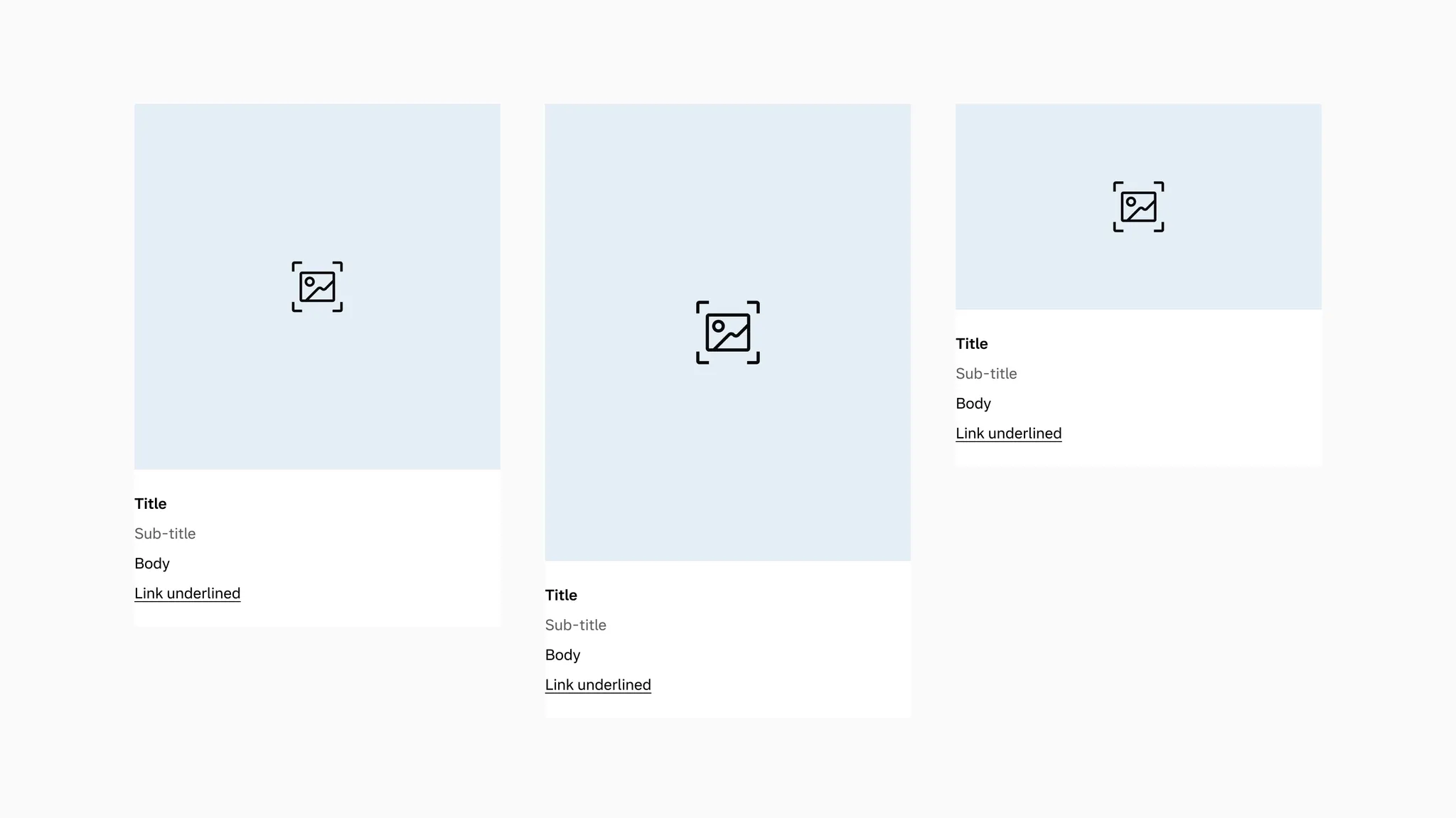 Media card ratio variants