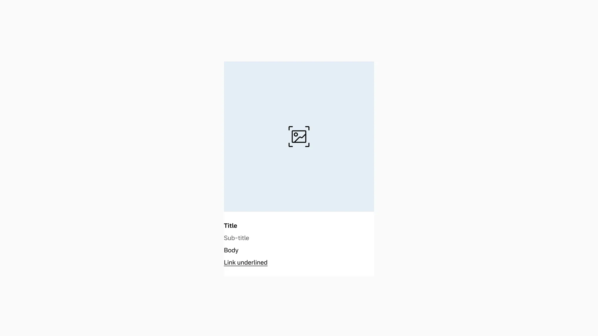 Media card in primary background