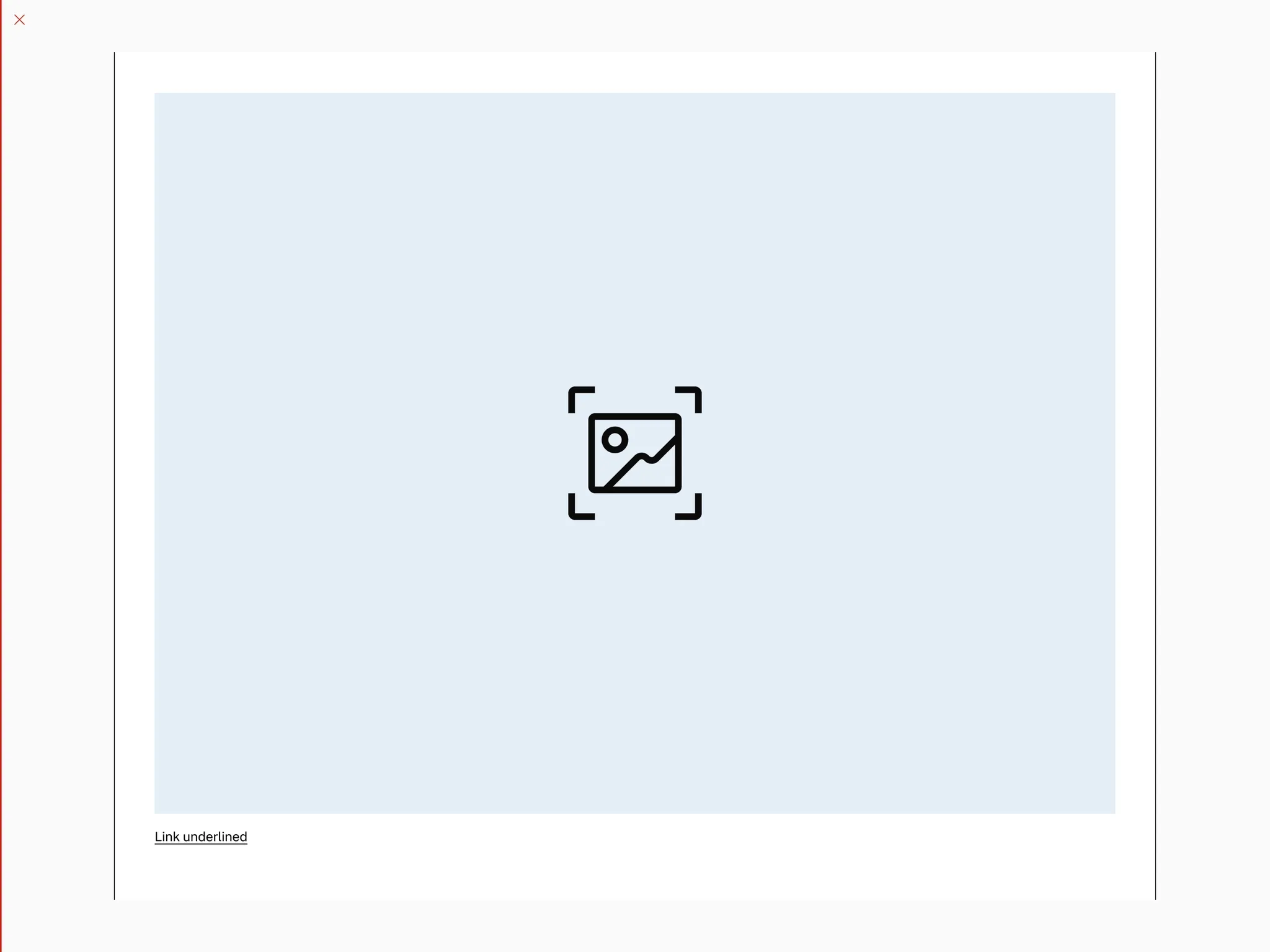 Media tile taking up full page width