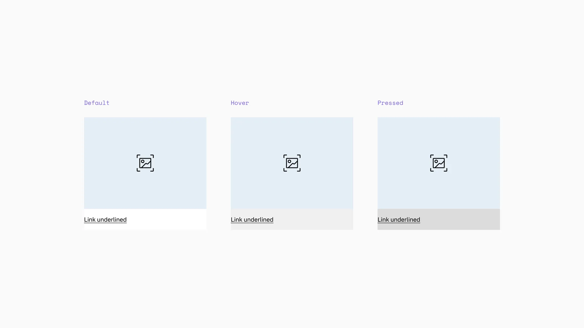 Media tile interaction states