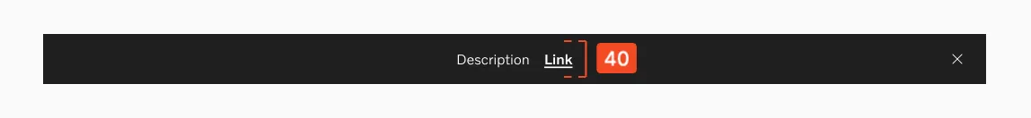 Link action target size