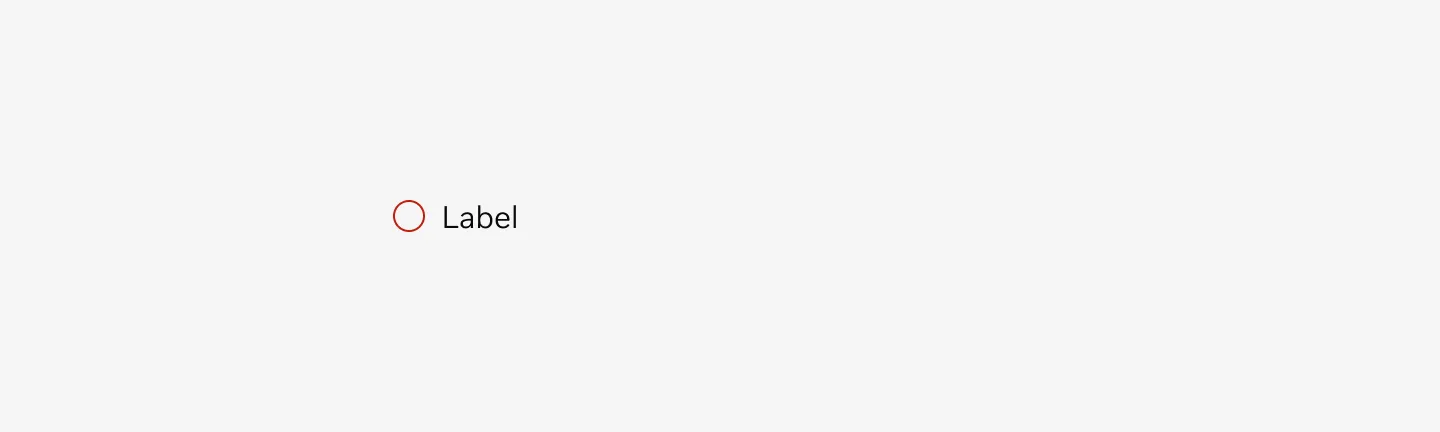 Unselected radio button in error state
