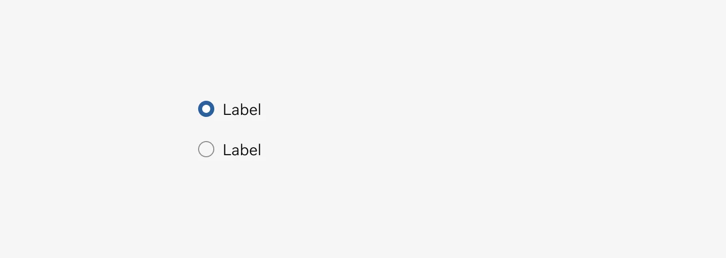 Radio buttons in light mode