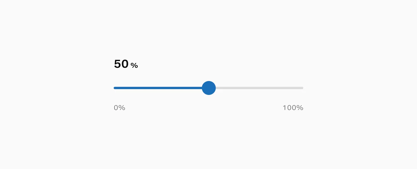 Range slider usage