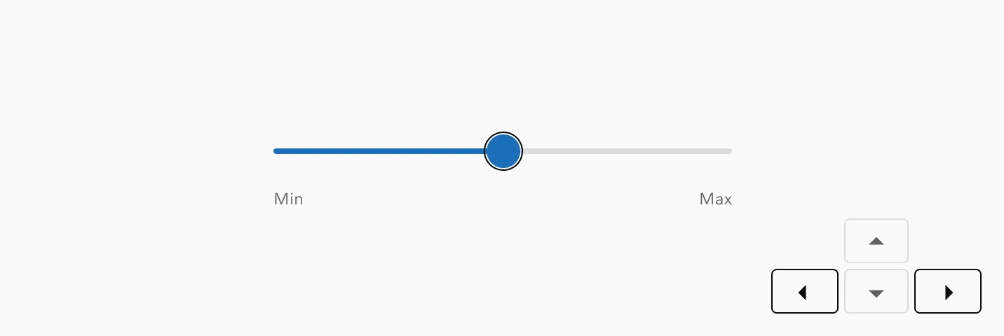 Range slider keyboard input