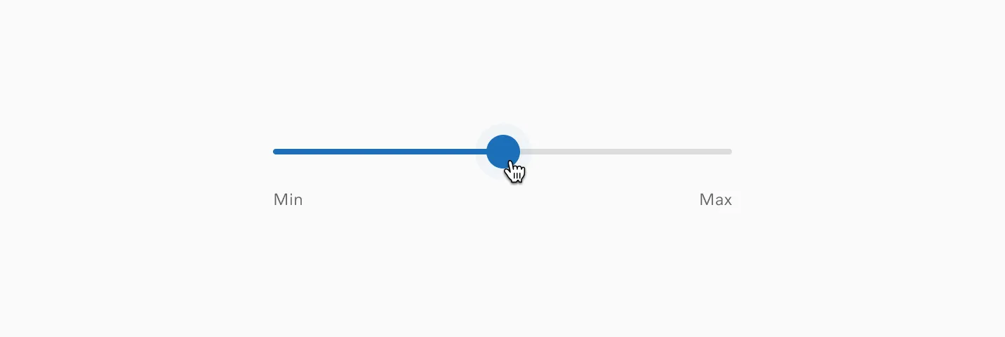 Range slider hover state