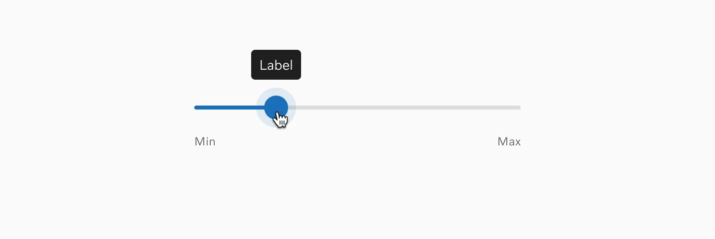 Range slider drag interaction