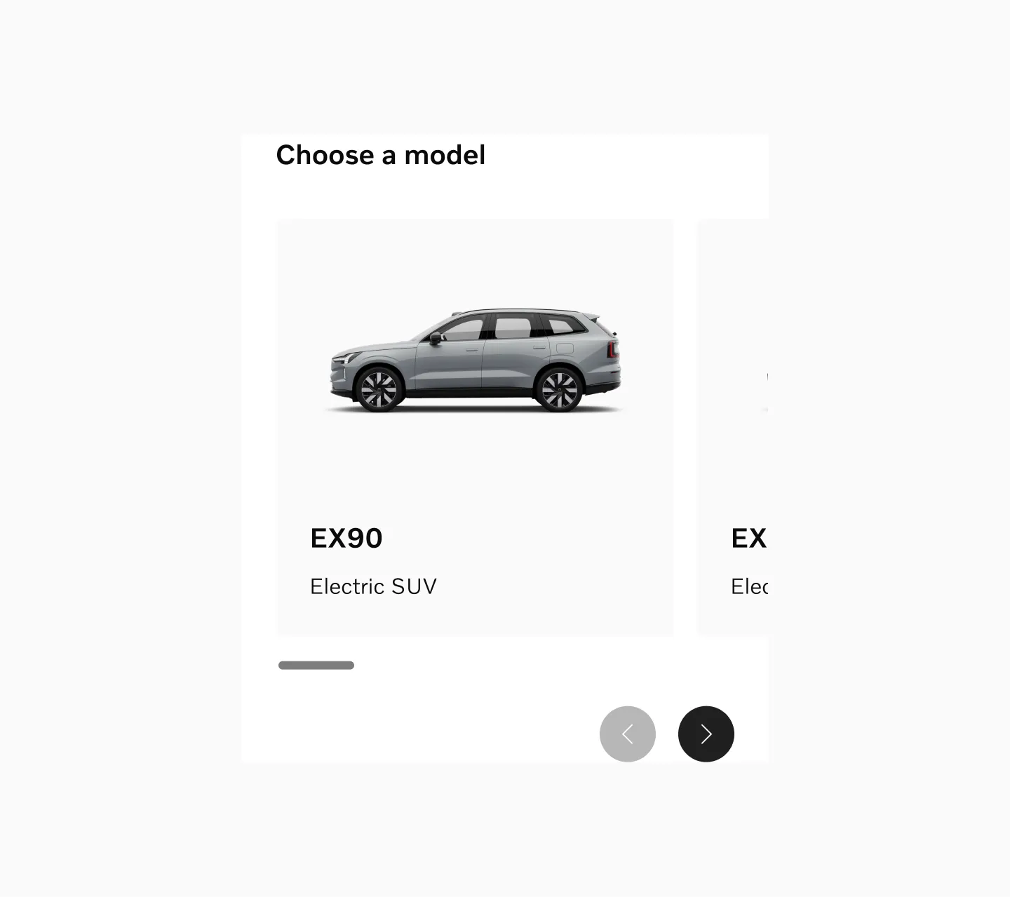 Model cards in small breakpoint