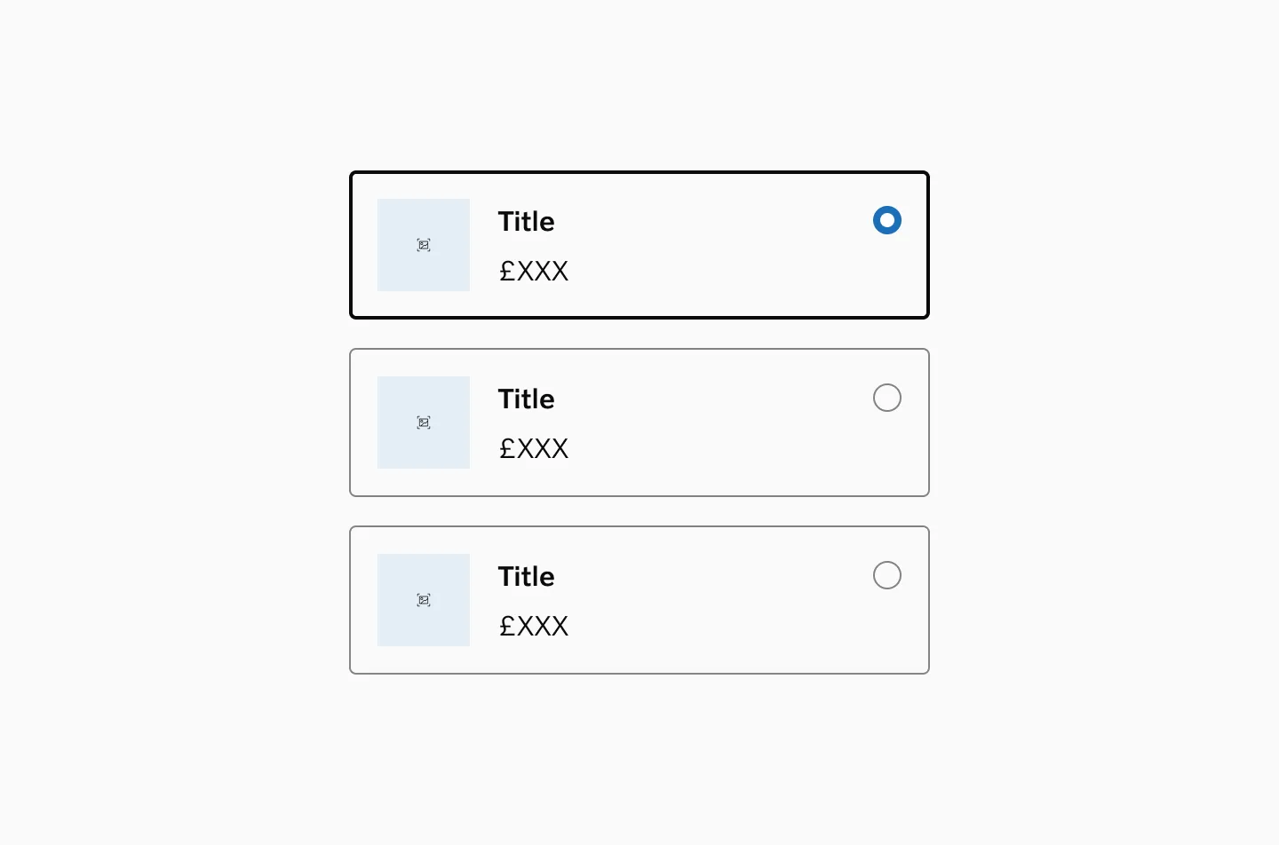 Radio card example