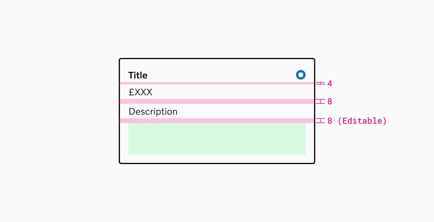 Vertical spacing