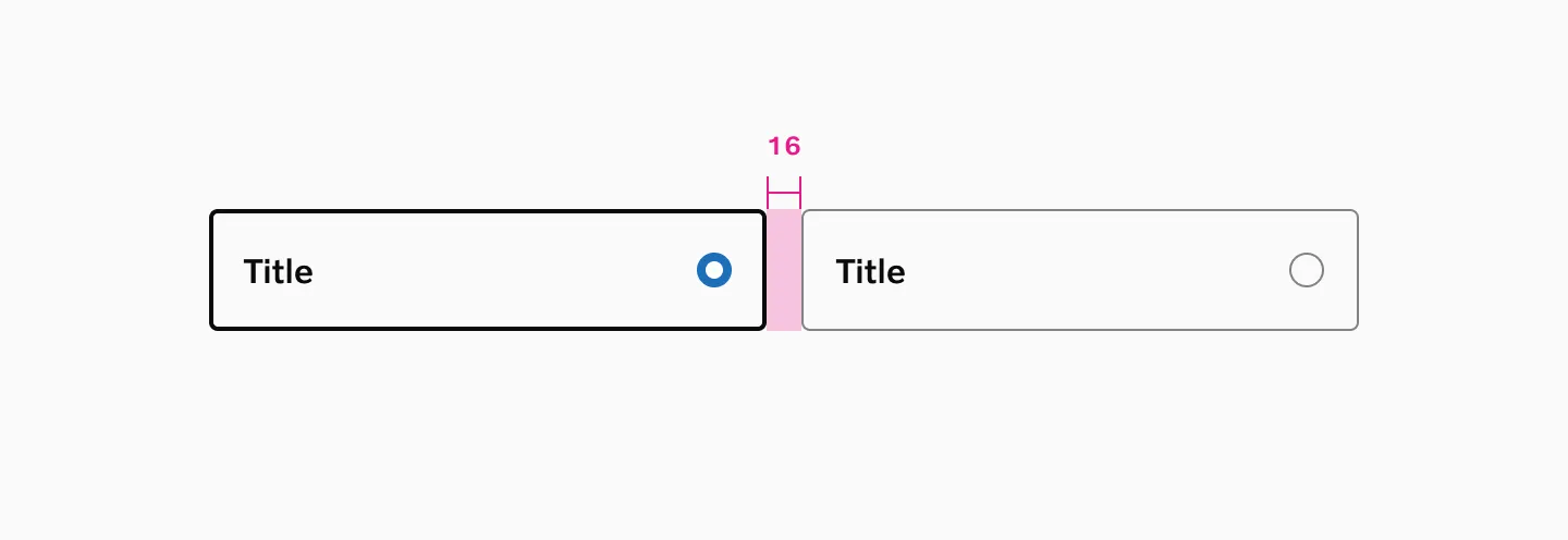 Side by side spacing