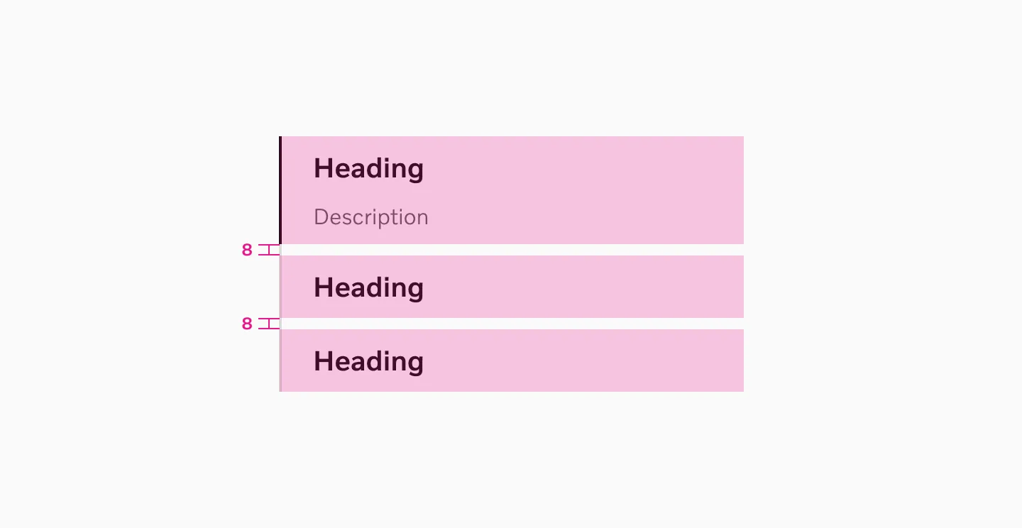 Spacing between accordions