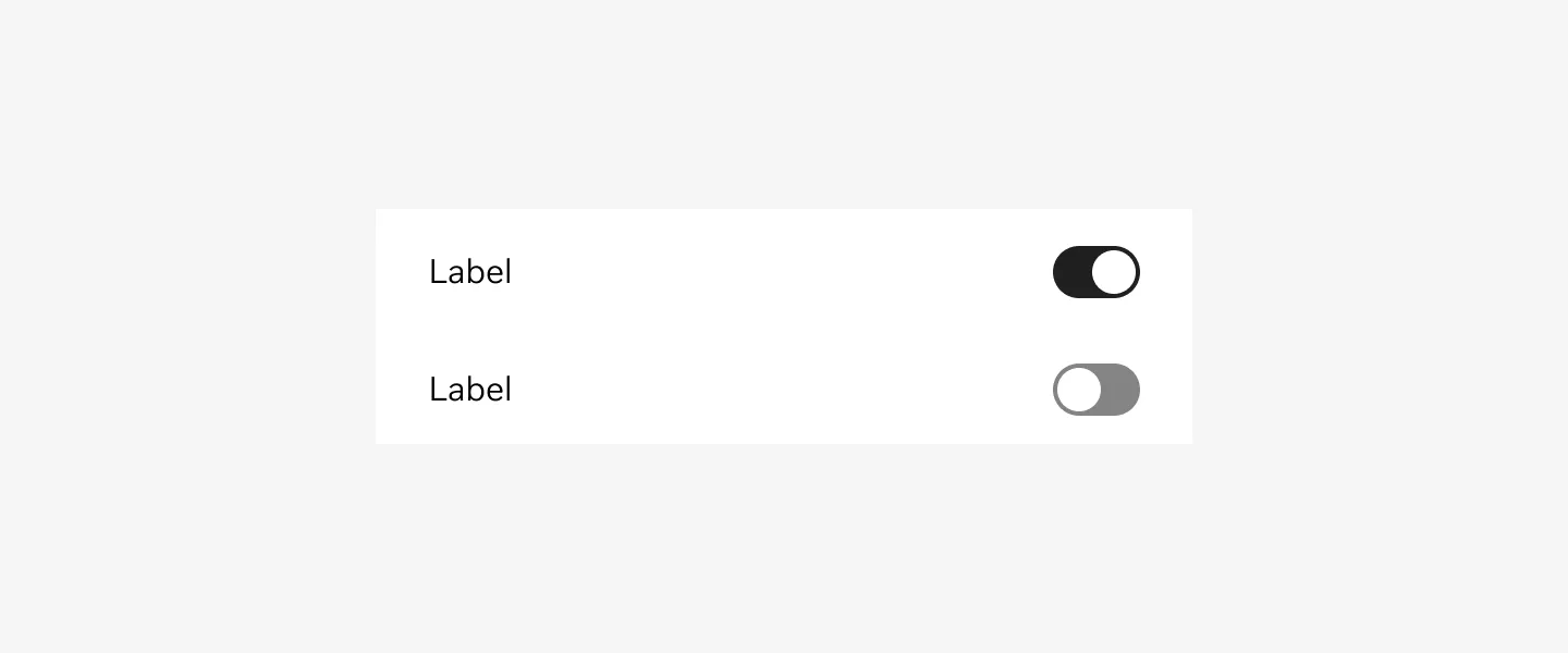 Switch example in enabled state