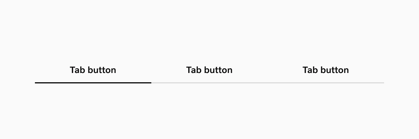 Stretched horizontal tabs filling the full container width