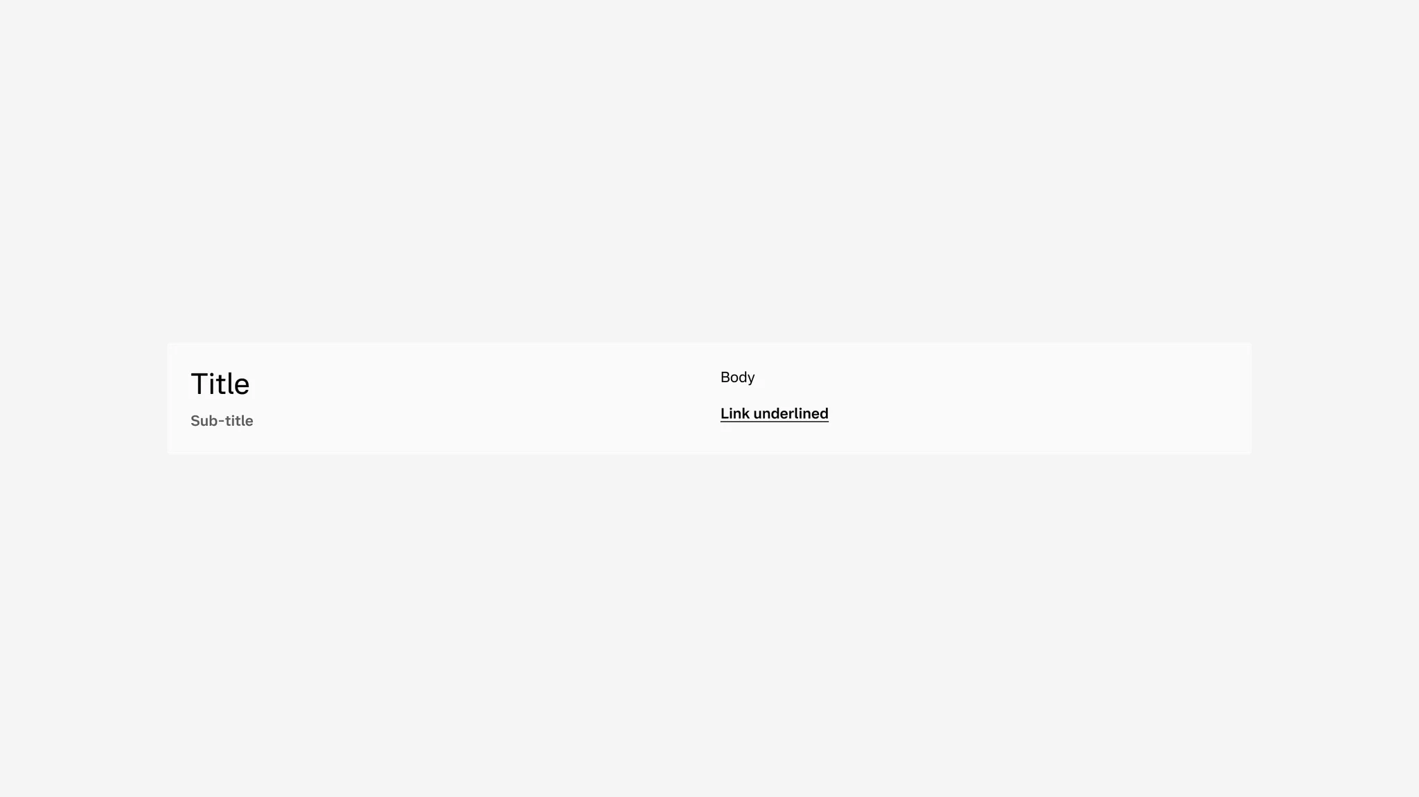 Text banner in primary background